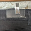 Amiri MX1 Silver Patch Black Denim Jeans Sz 32
