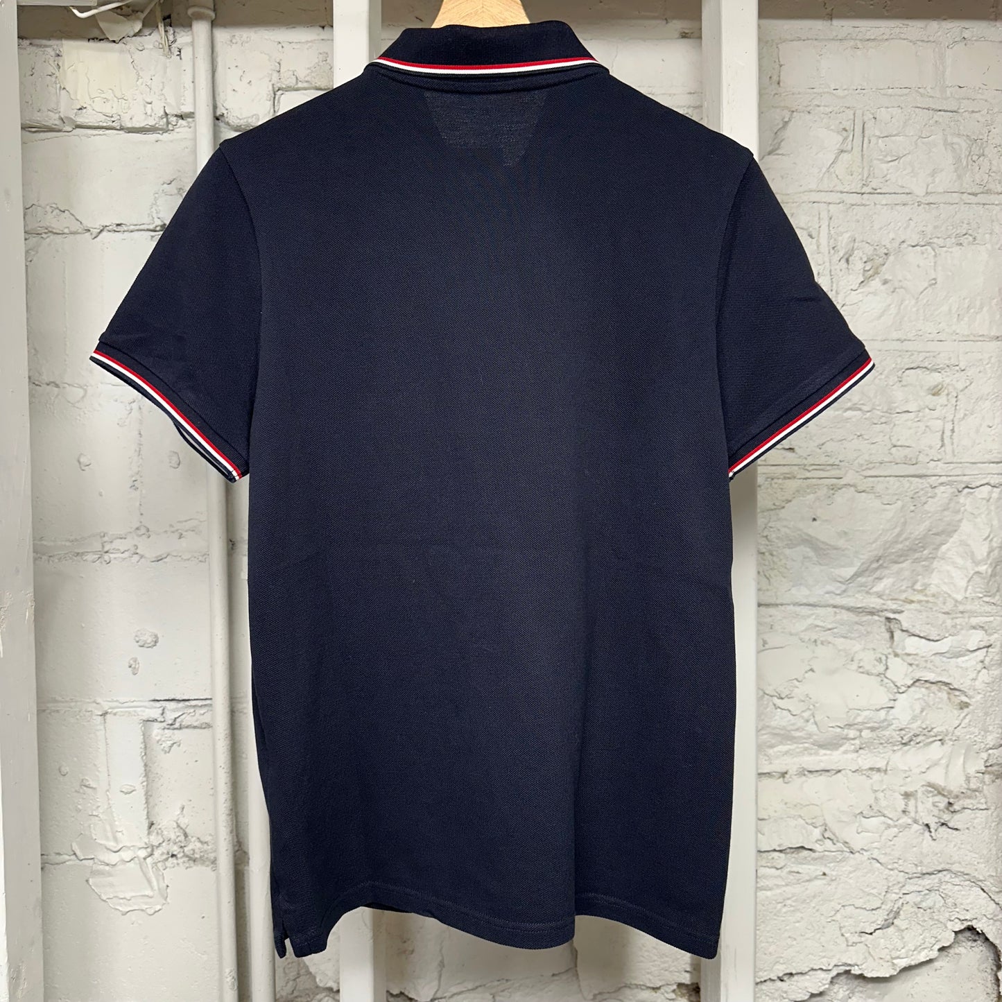Moncler Small Logo Navy Polo Shirt Sz S