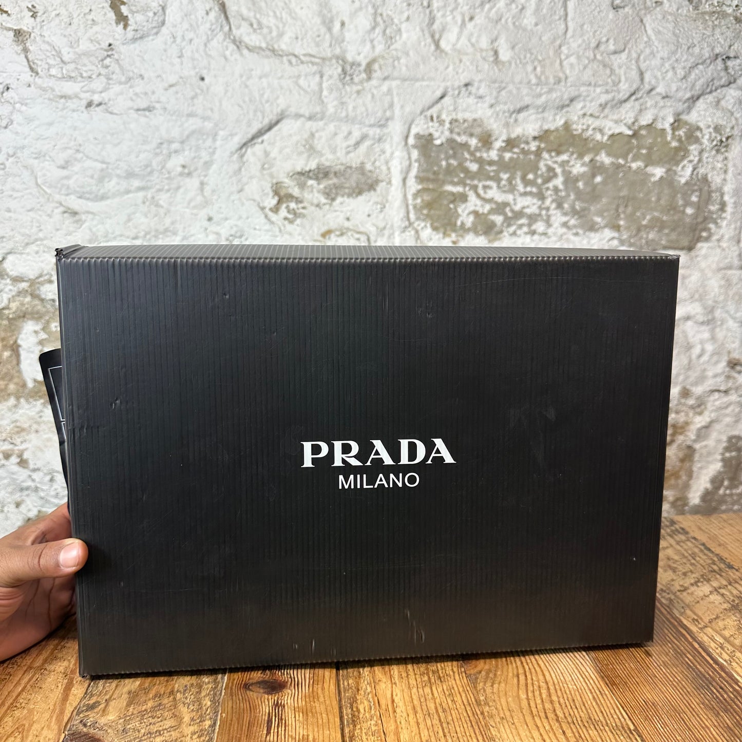 Prada Double Wheel Platform Black White Sneaker Sz 5 (37)