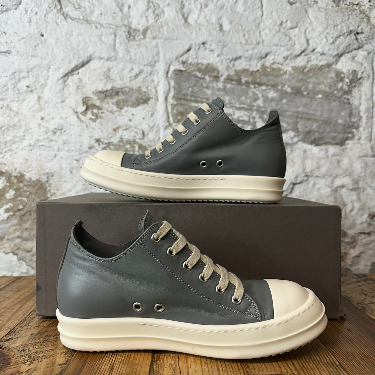 Rick Owens Washed Indigo Milk Sneaker Sz 6 (38)