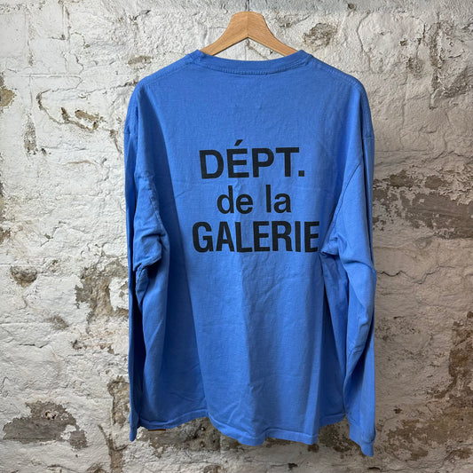 Gallery Dept Black Logo L/s Blue Sz XL