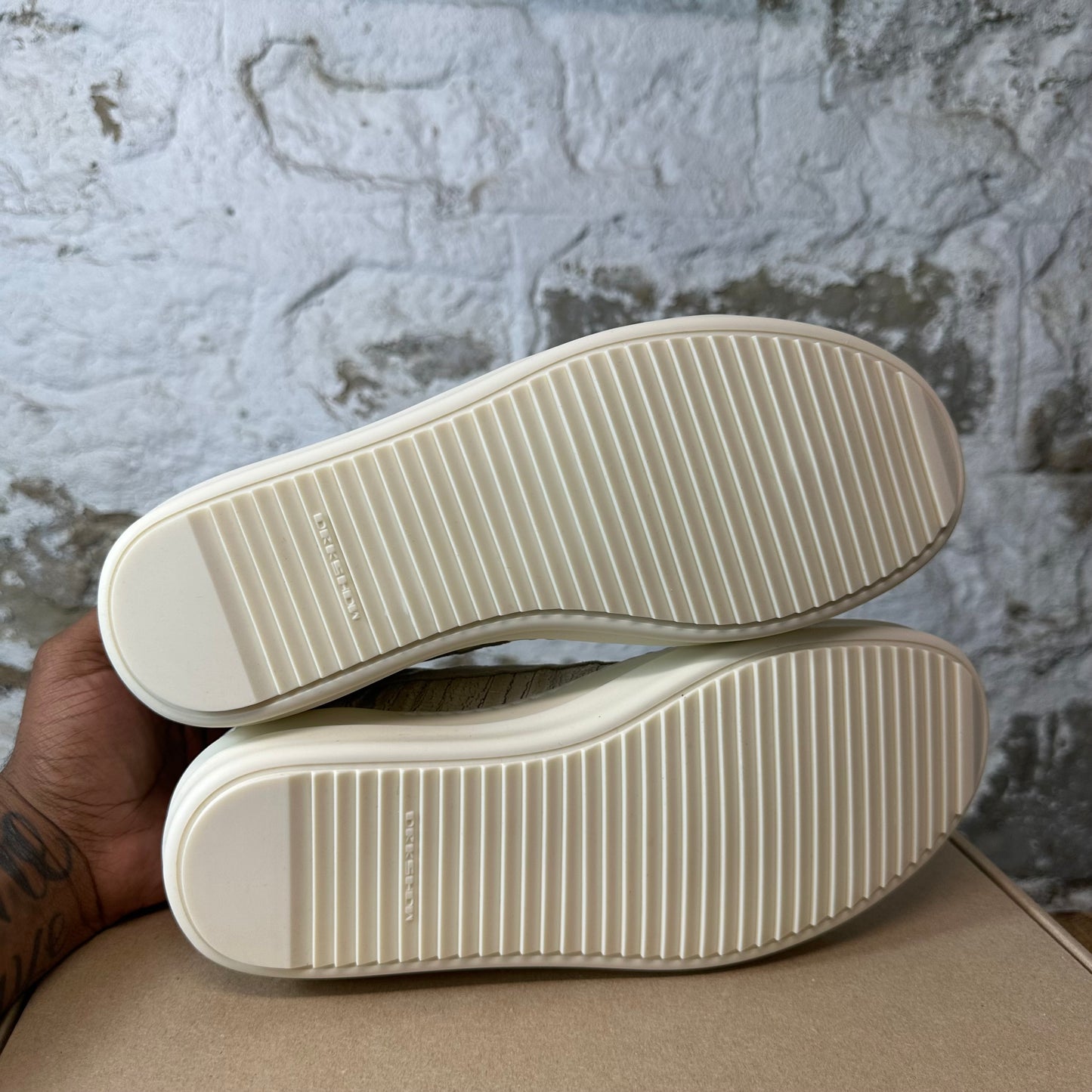 Rick Owens DRKSHDW Vintage Cracked Milk Sneaker DS