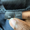 Amiri MX1 Brown Plaid Flannel Black Denim Jeans Sz 34