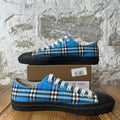 Burberry Larkhall Spellout Blue Plaid Sneaker Sz 10 (43)