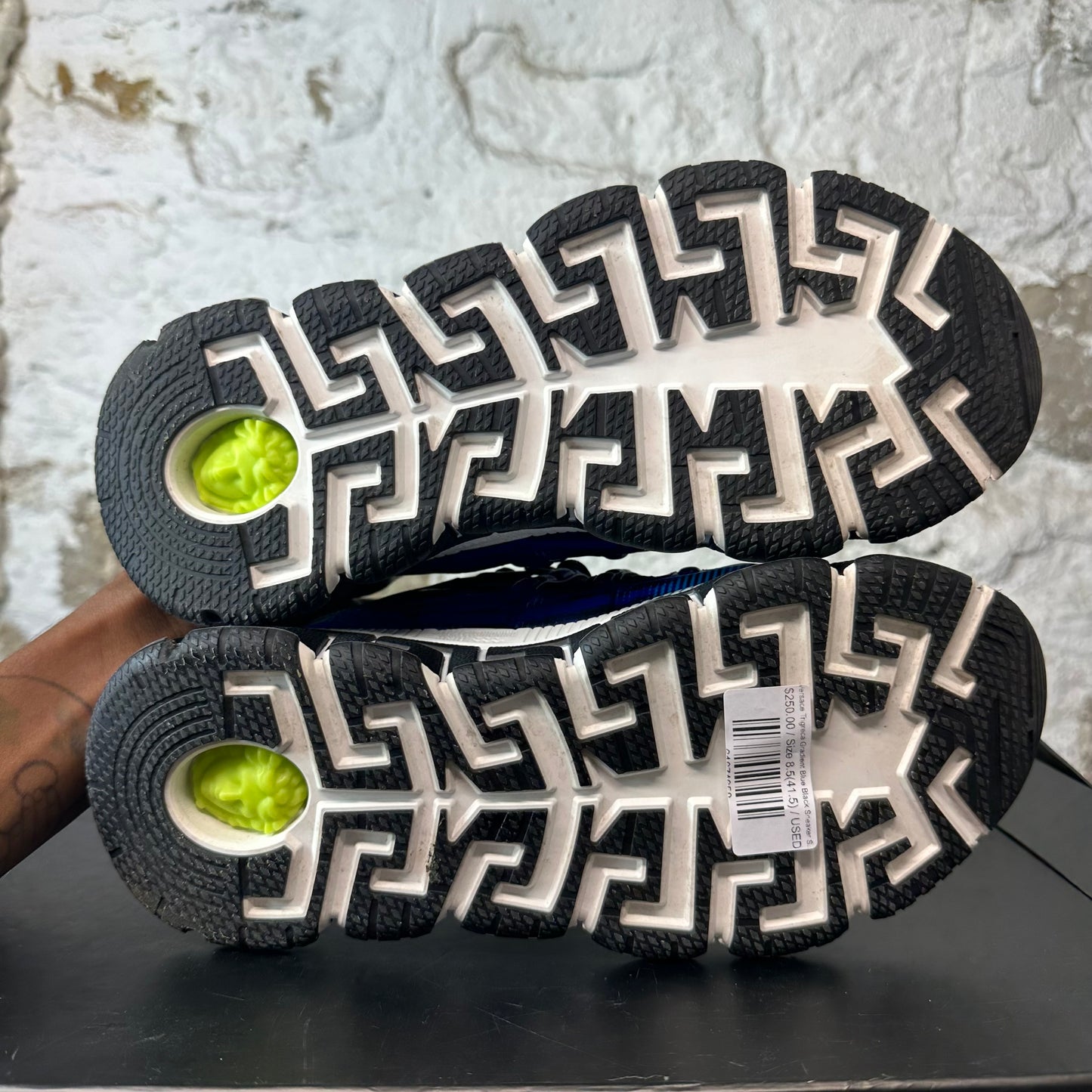 Versace Trigreca Gradient Blue Black Sneaker Sz 8.5 (41.5)