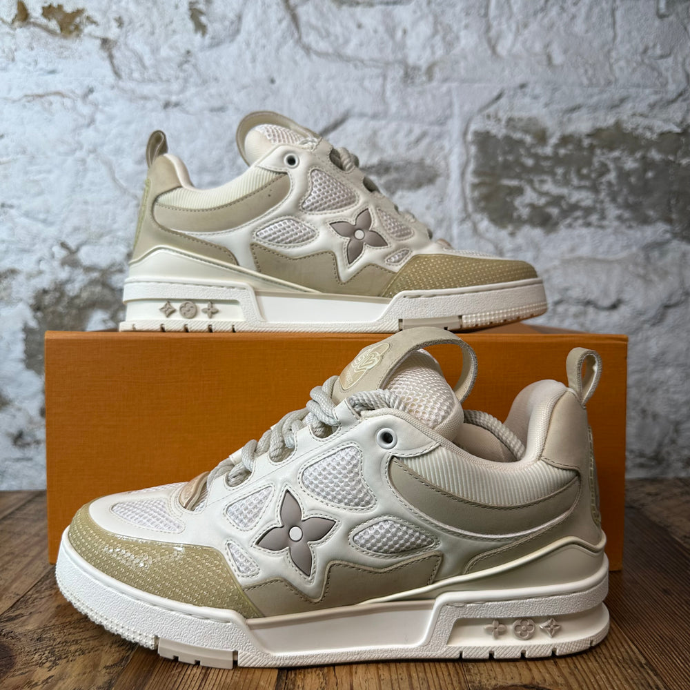 Louis Vuitton Beige Cream Skate Sneaker Sz 8.5 (7LV)