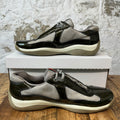 Prada Americas Cup Vintage Green Patent Gray Sz 9 No Box