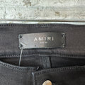 Amiri MX1 Black Leather Black Denim Jean Sz 29