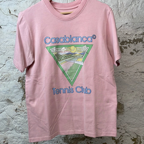 Casablanca Tennis T-shirt Pink Sz S