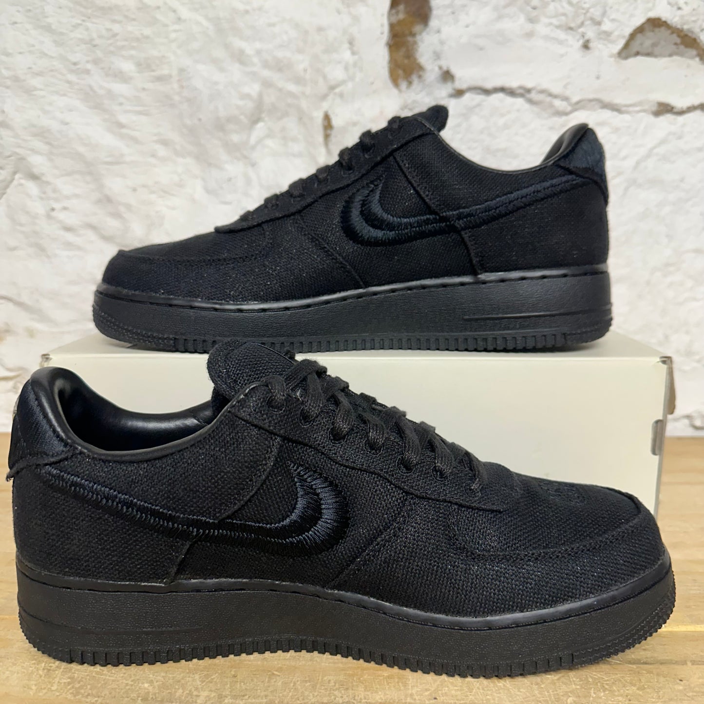 Nike Air Force 1 Low Stussy Black Sz 10.5