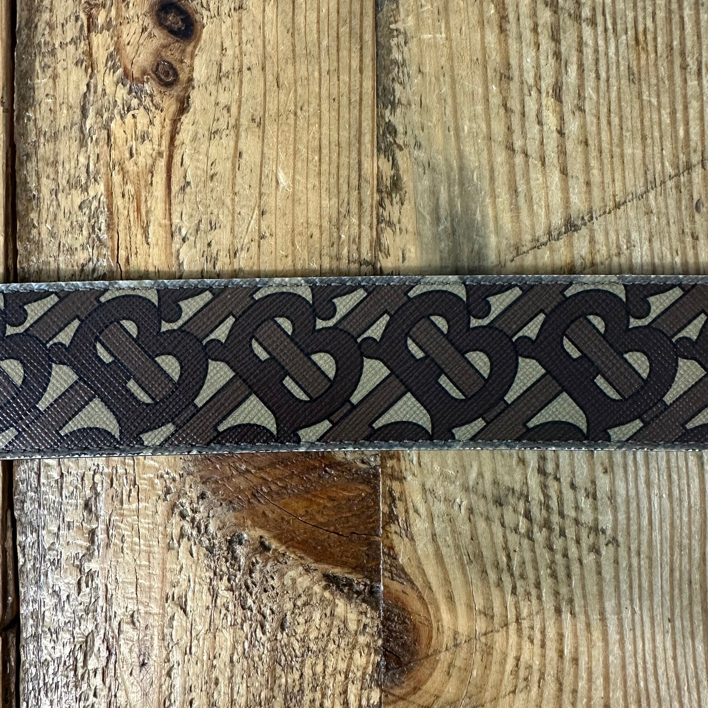 Burberry TB Logo Brown Monogram Belt Sz (100/40)