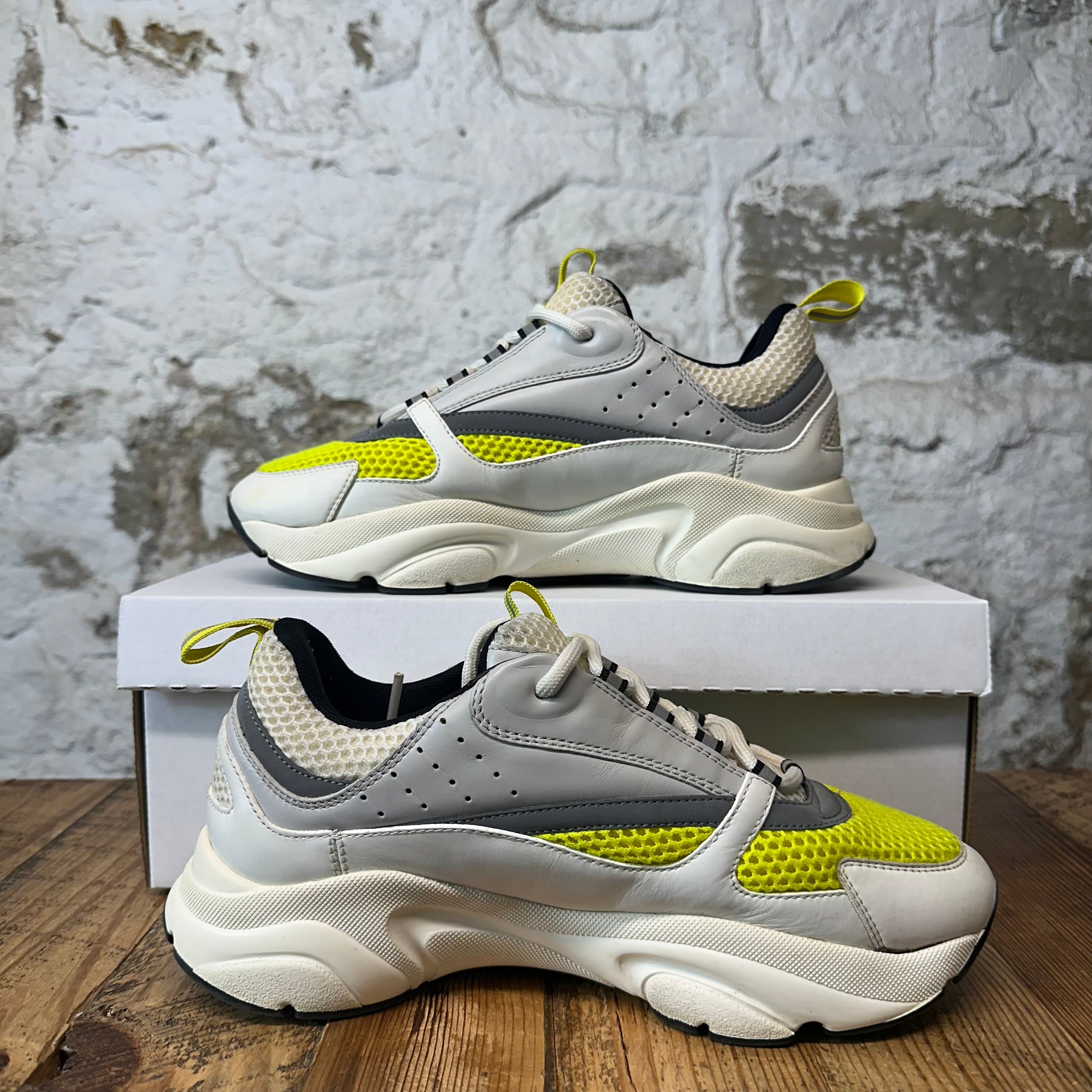 Dior B22 Grey Yellow White Sneaker Sz 8 (41)