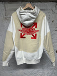 Off White Jordan White Cream Hoodie Sz S