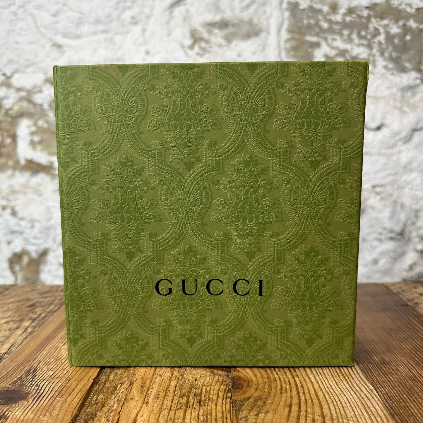 Gucci Green GG Monogram Leather Coin Pouch W/ Box