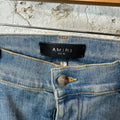 Amiri MX2 Multicolor Flannel Blue Denim Jeans Sz 36