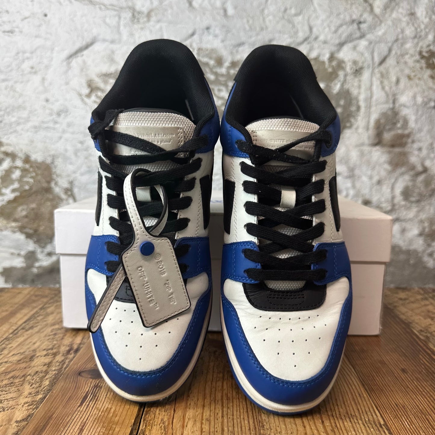 Off-White Out Of Office Black White Blue Sneaker Sz 8 (41)