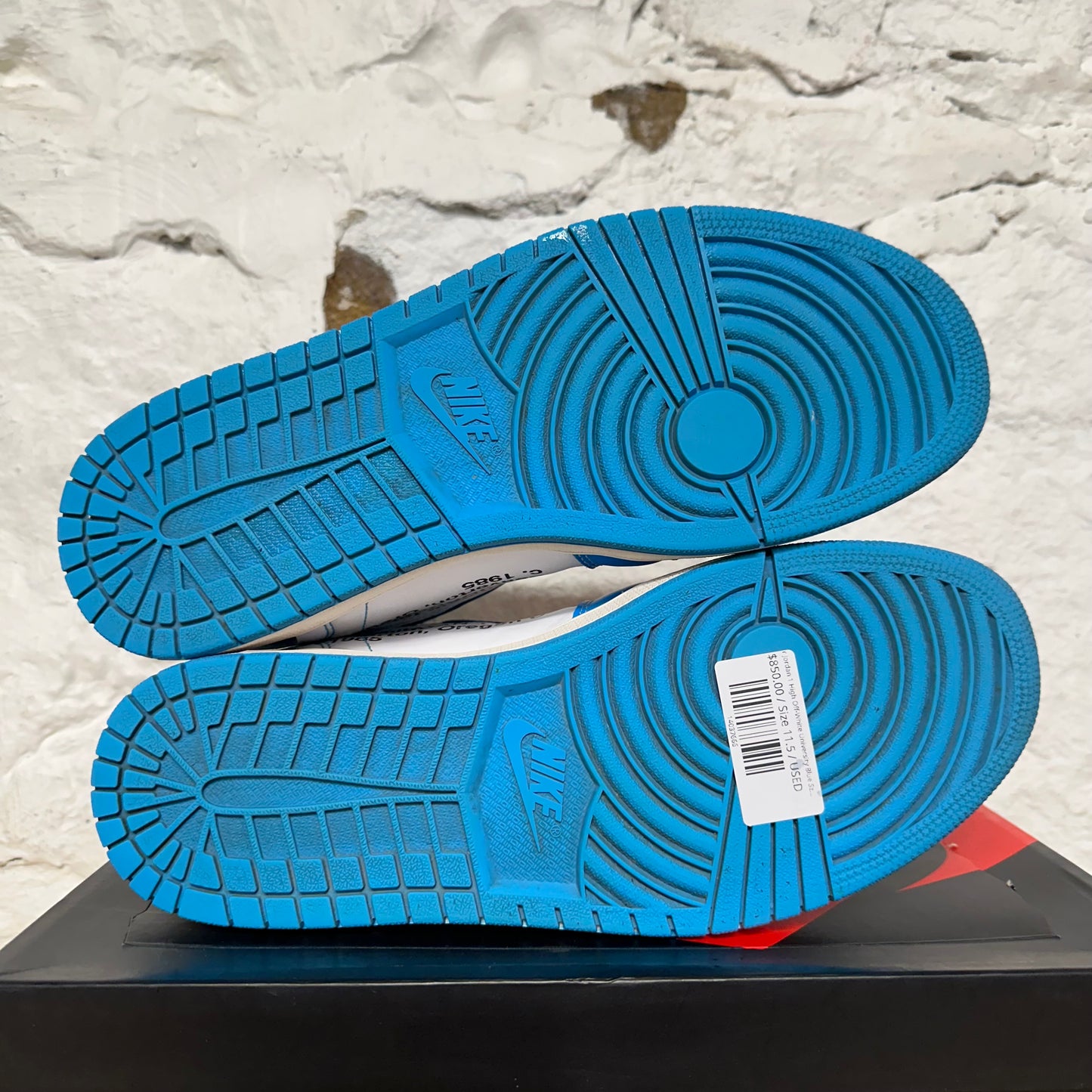 Air Jordan 1 High Off-White University Blue Sz 11.5