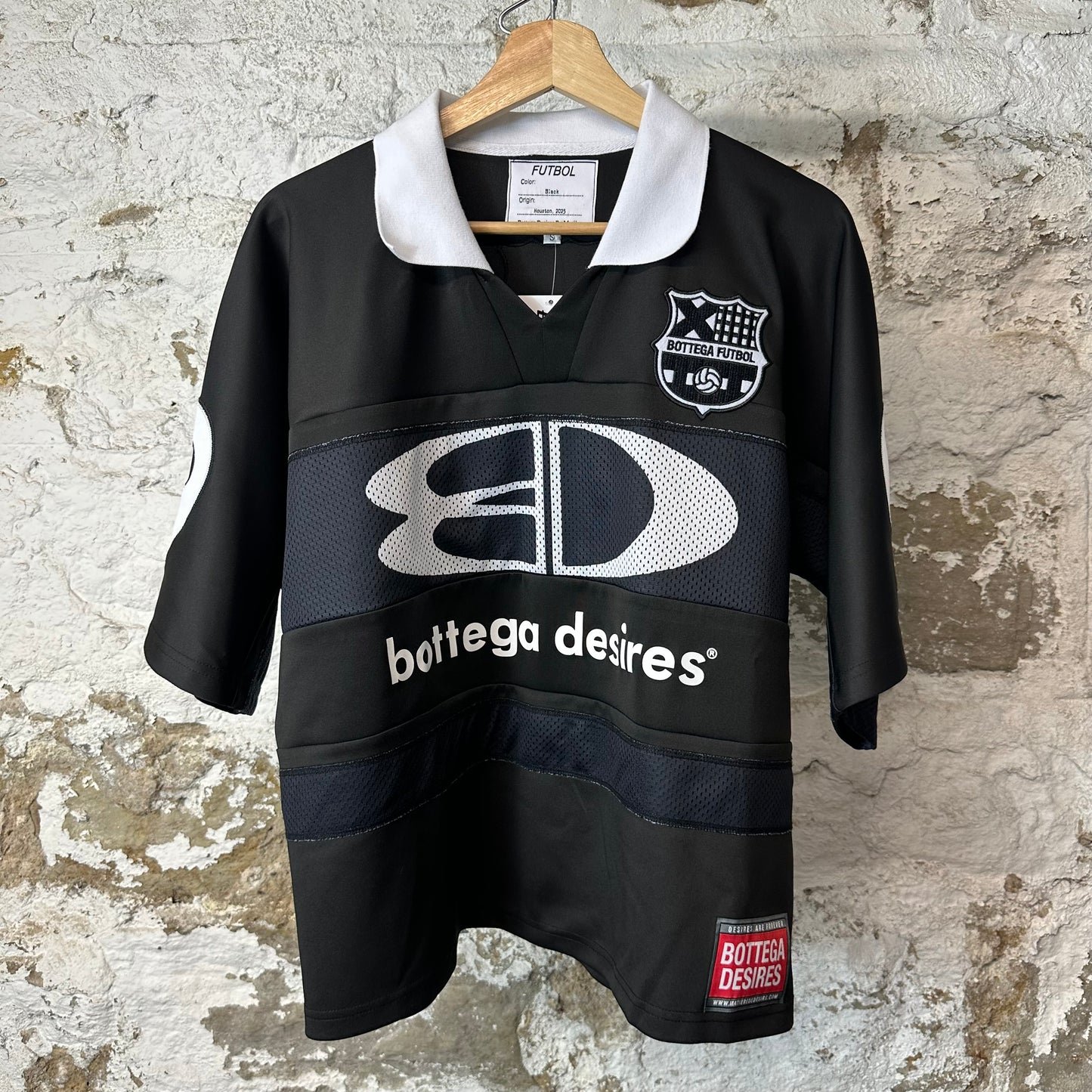 Bottega Desires Black Futbol Jersey Sz S