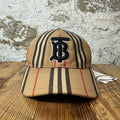 Burberry Black TB Logo Plaid Hat Sz XL