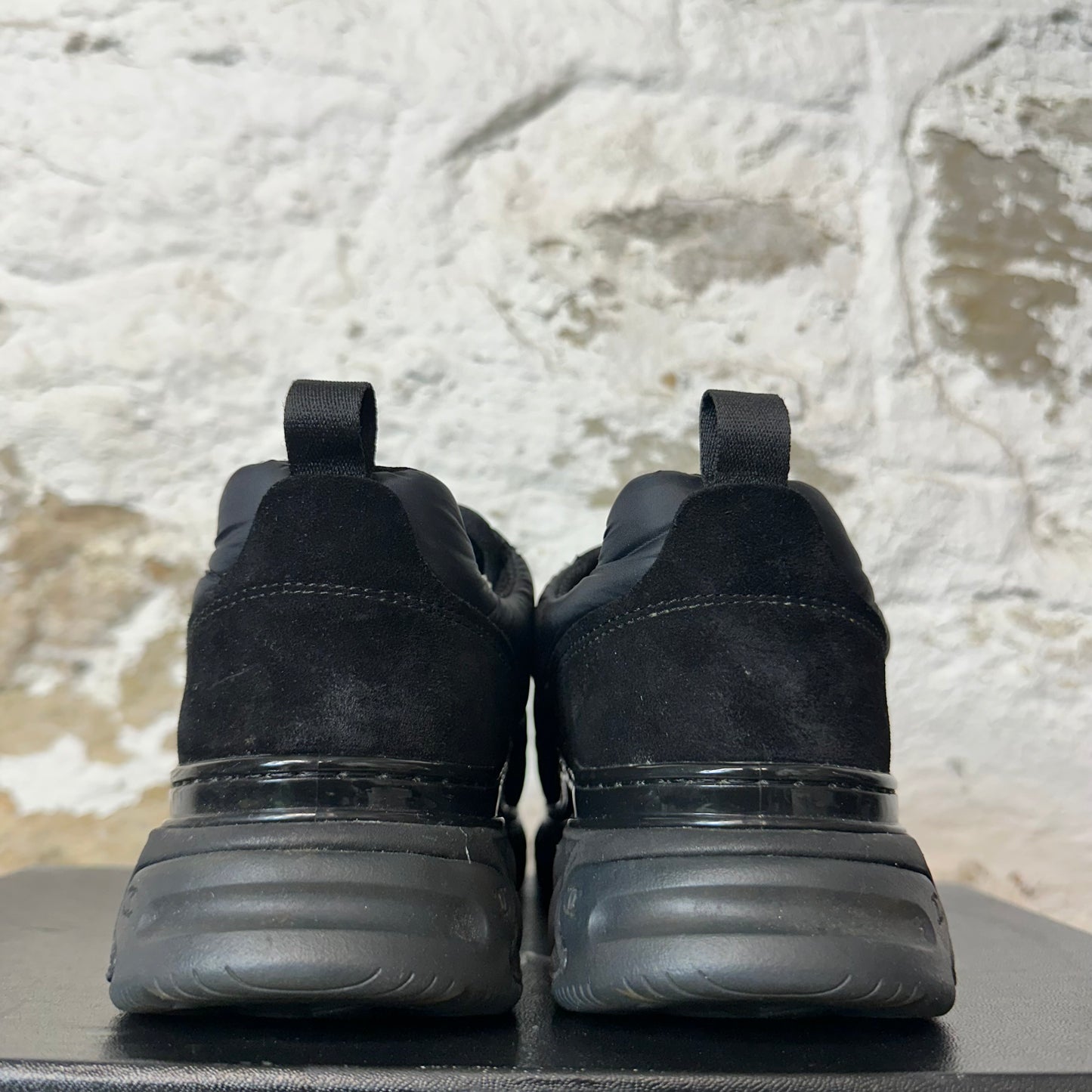 Chanel Triple Black Nylon Suede Trainer Sneaker Sz 4.5 (36.5)