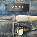 Amiri MX1 White Starburst Blue Denim Jeans Sz 30
