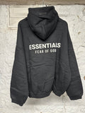 Fear of God Essentials Black Classic Logo Hoodie Sz L DS