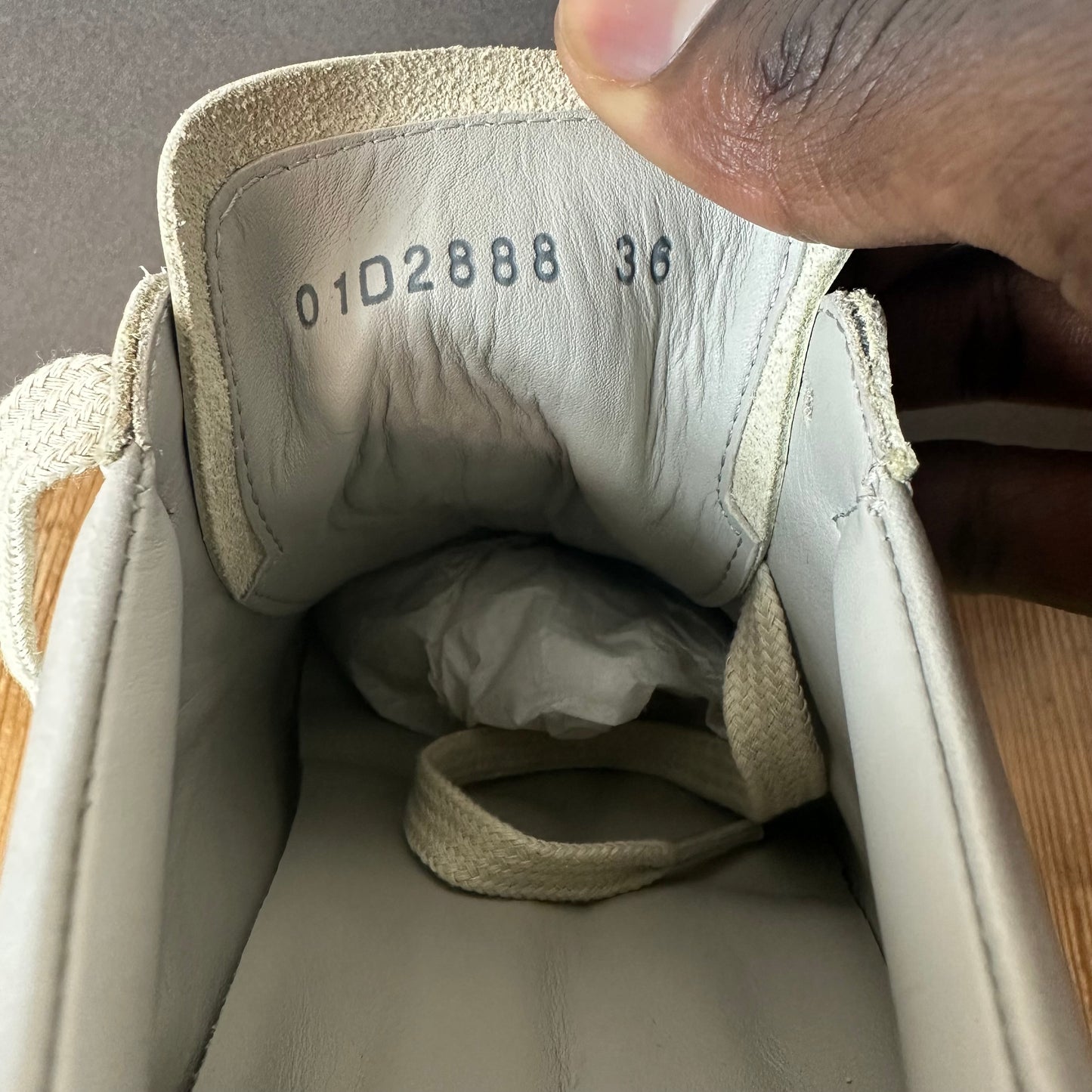 Rick Owens Vintage Pearl Milk Low Top Sneaker