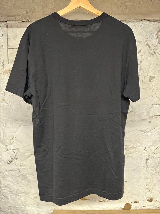 Dolce Gabbana Chest Logo Black T-Shirt Sz L