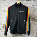 Palm Angels Rainbow Black Track Jacket Sz S