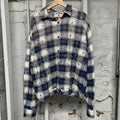 Vale Forever Sky Gems Navy Flannel Long Sleeve T-Shirt Sz XL