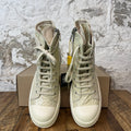 Rick Owens Parchment Milk High Top Sneaker