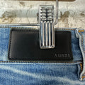 Amiri MX1 Sky Blue Cream Blue Denim Jeans Sz 30