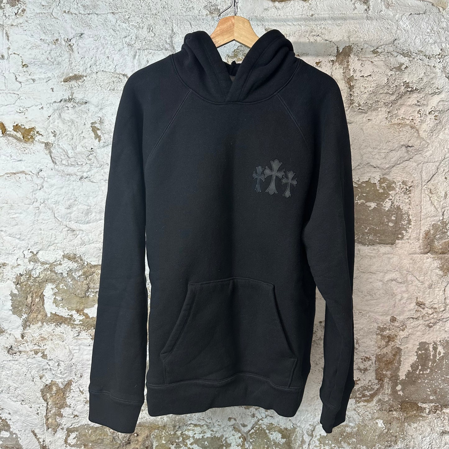 Chrome Hearts Seven-11 Cemetery Crosses Black Hoodie Sz L