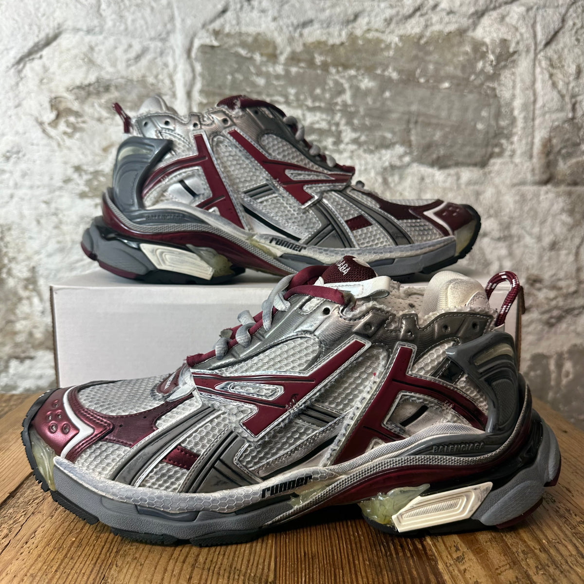 Balenciaga Runner Maroon Grey Sneaker Sz 11 (44)