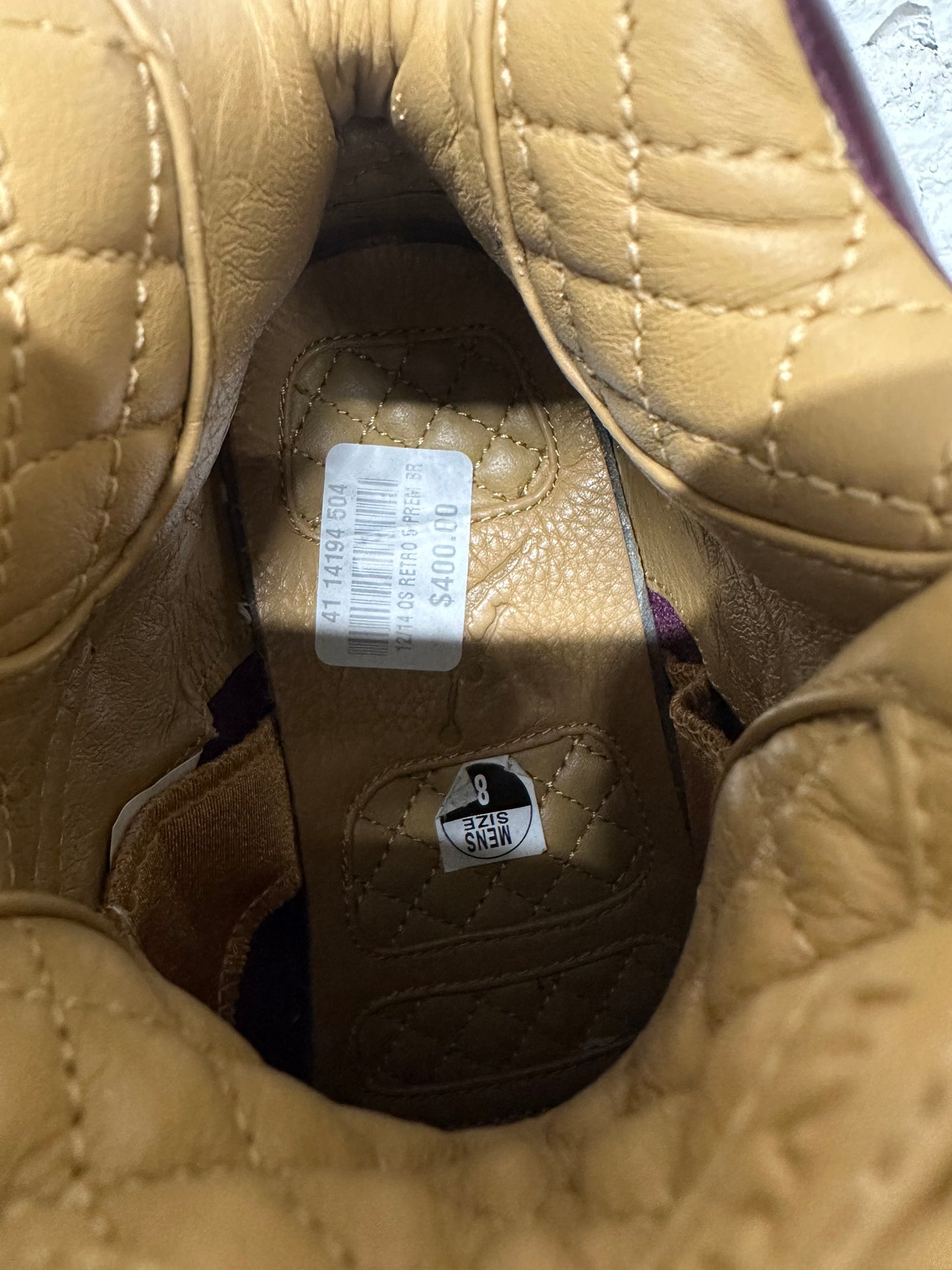 Air Jordan 5 Premium Wine Sz 8 DS