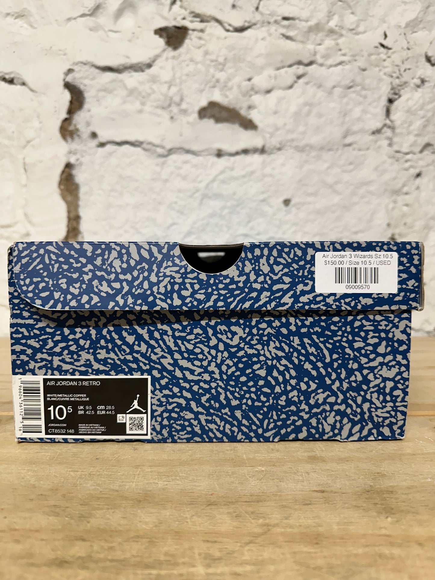 Air Jordan 3 Wizards Sz 10.5