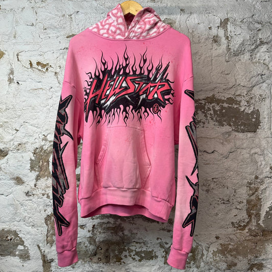 Hellstar Brainwashed Brain Hoodie Pink Sz S