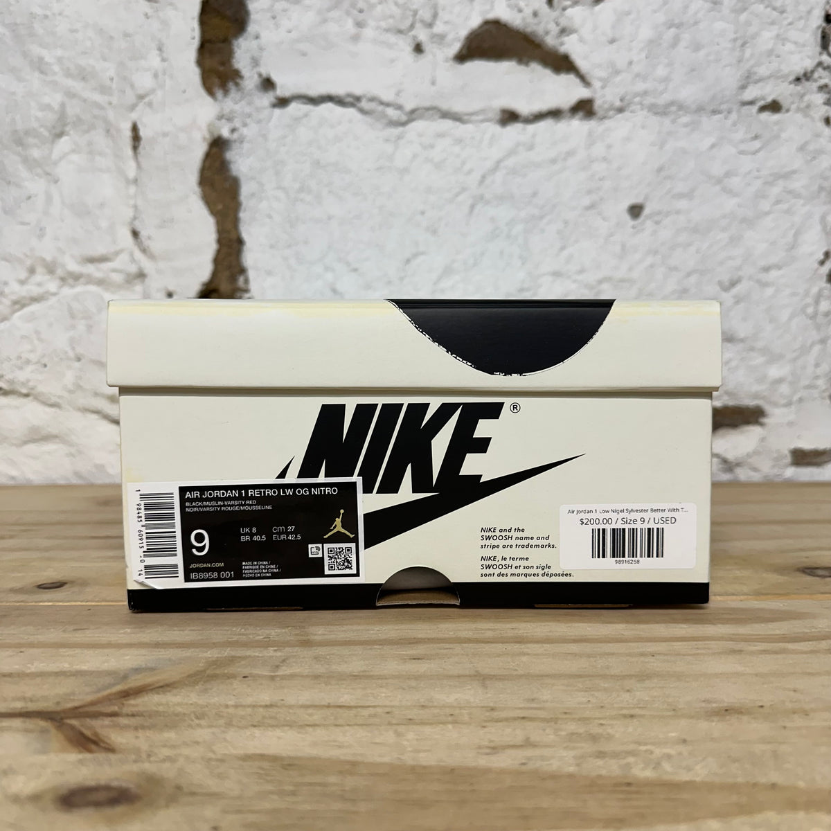 Air Jordan 1 Low Nigel Sylvester Better With Time Sz 9