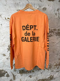 Gallery Dept Black Logo Orange L/s Sz S