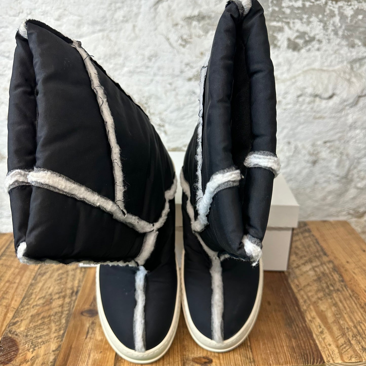 Rick Ownes Fur Lined Puffer Boots Sz 9 (42) No Box