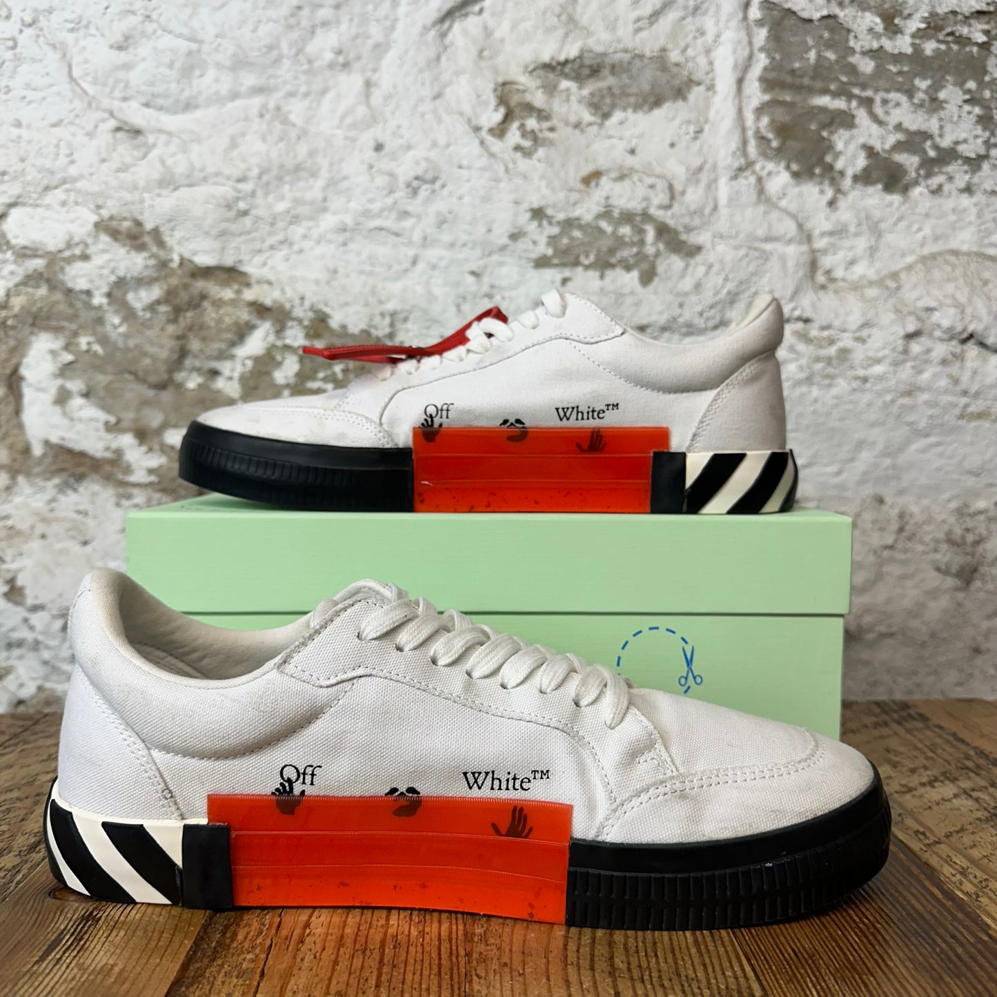 Off-White Brown Arrow Vulc White Sneaker Sz 12 (45)