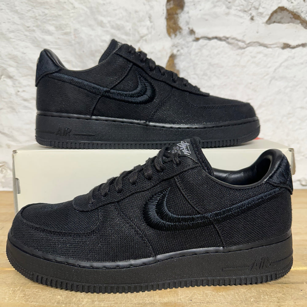 Nike Air Force 1 Low Stussy Black Sz 10.5