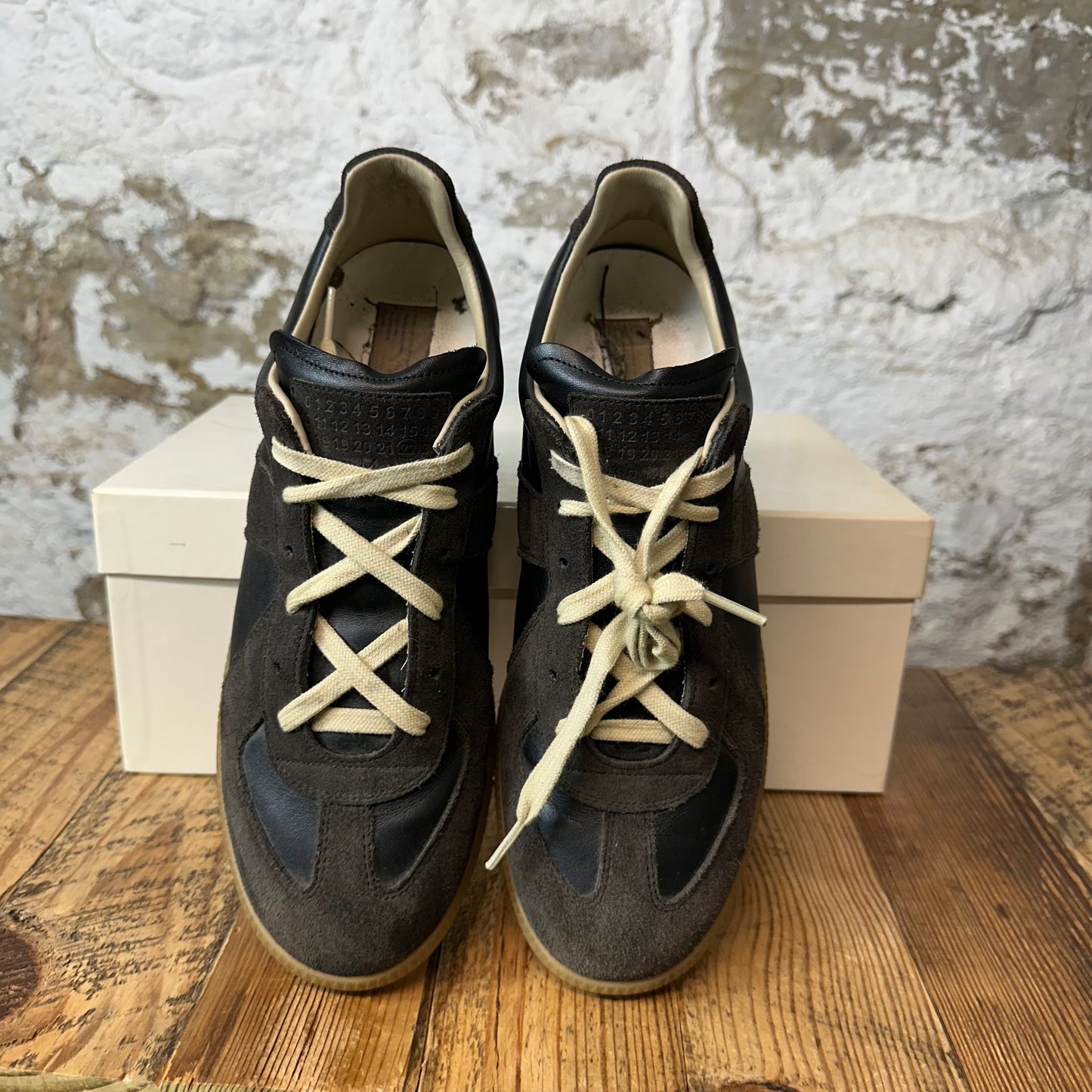 Maison Margiela Replica Black Brown Sneaker Sz 9 (42)