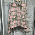Saint Vanity Pink Green Flannel Sz 2XL DS