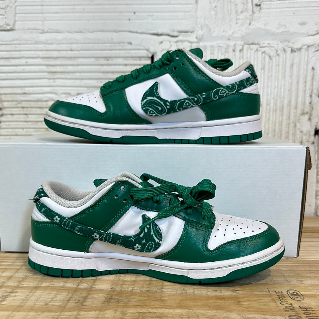 Nike Dunk Low Green Paisley Sz 5.5 (7W)