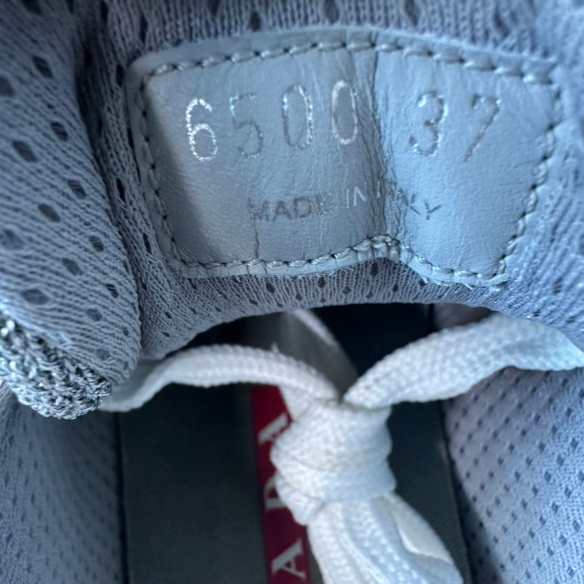 Prada Americas Cup Light Blue Rubber Sneaker Sz 5 (37)