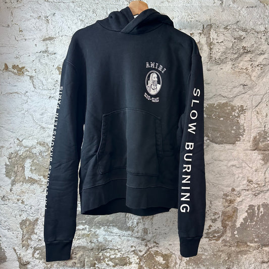 Amiri Zig Zag Logo Black Hoodie Sz S