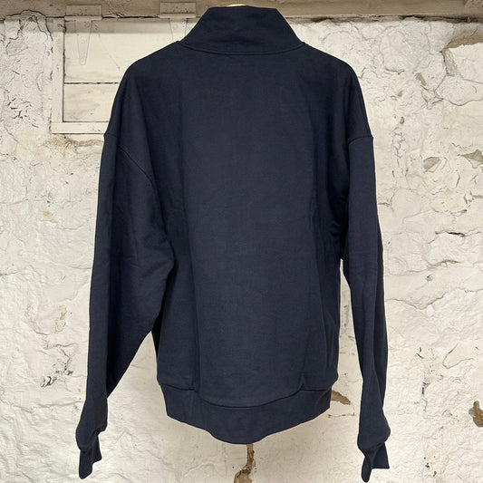 Denim Tears ADG Blue Quarter Zip Sweatshirt Sz XL DS