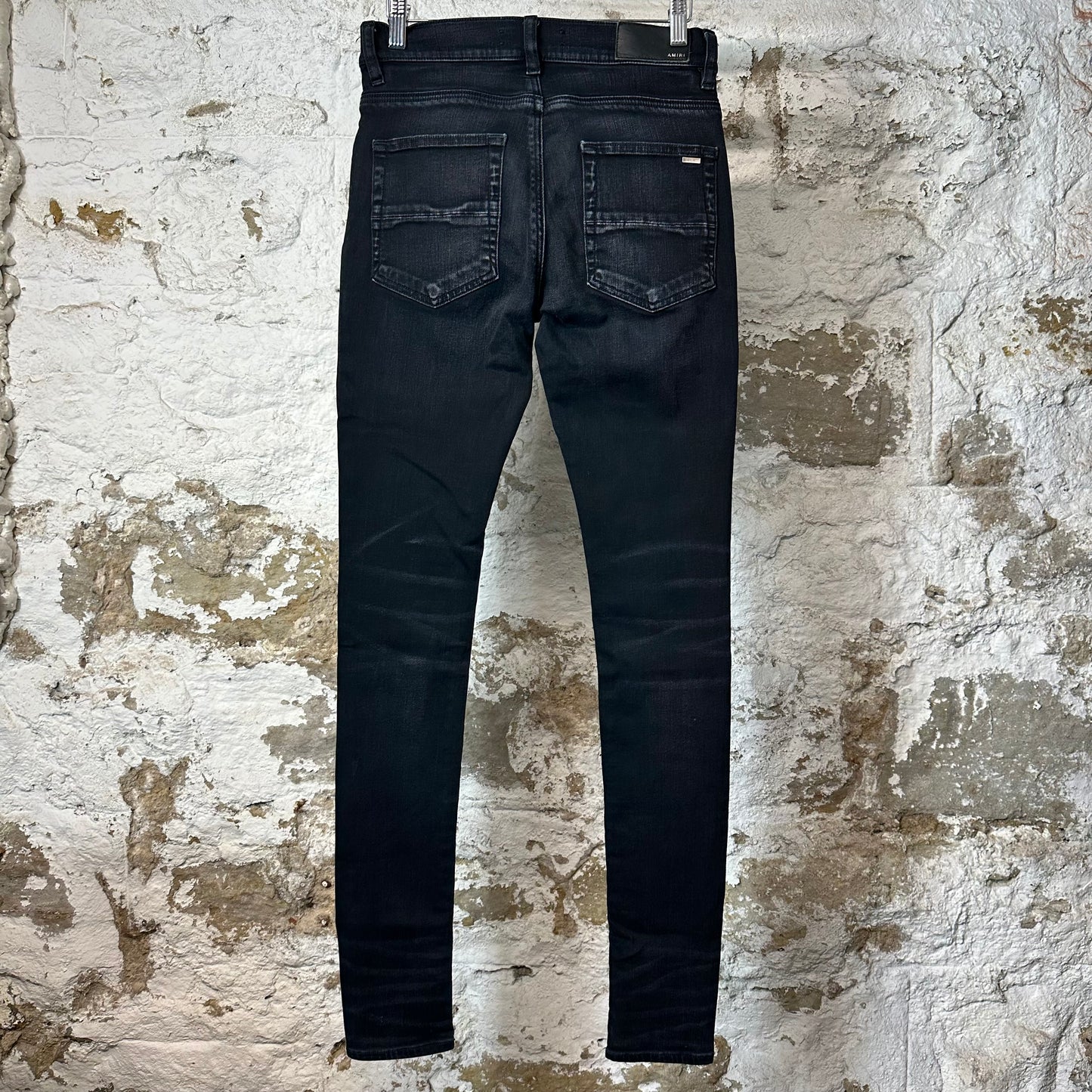 Amiri Plain Faded Black Denim Jeans Sz 28