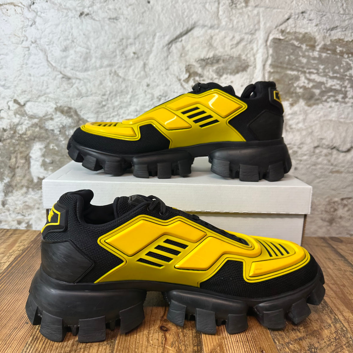 Prada Cloudbust Thunder Black Yellow Sneaker Sz 11